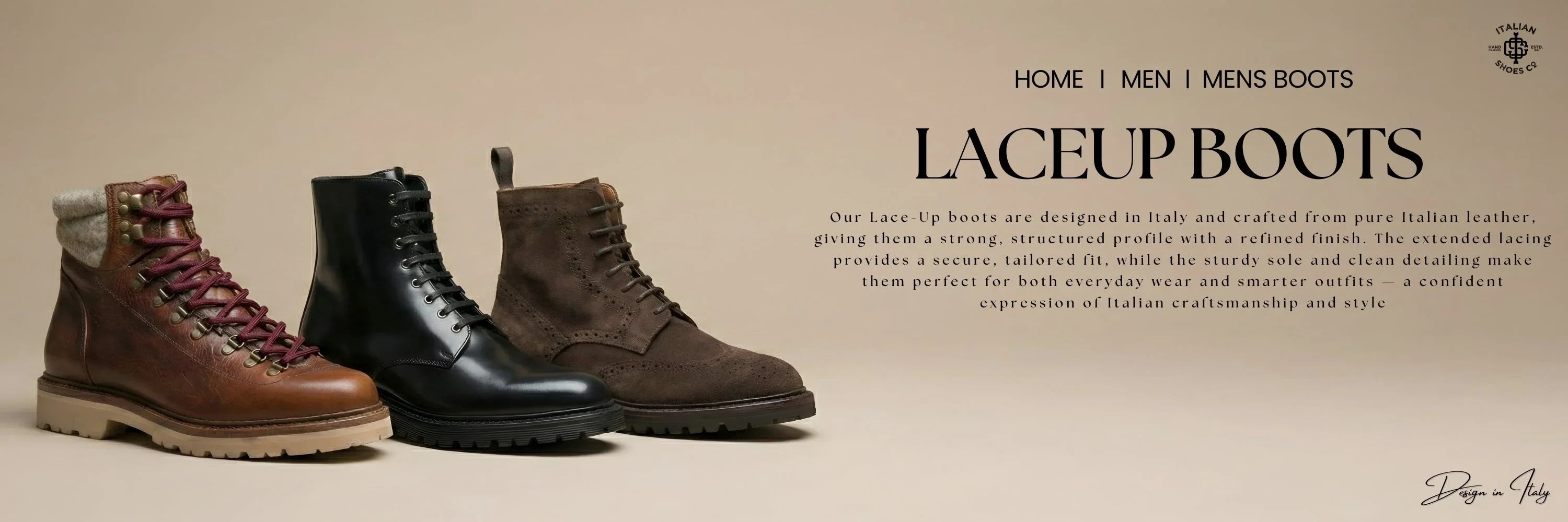 Laceup Boots Mens