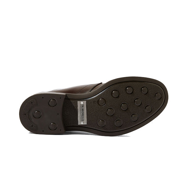 Derby Chukka Boots In Dark Brown Leather