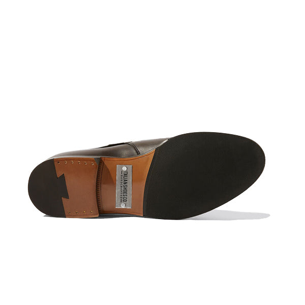 Classy Italian Leather Around Buckle Strap Boots