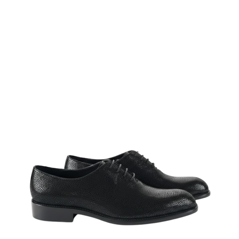 Italian Textured Luxe Lace Up Oxford Shoes