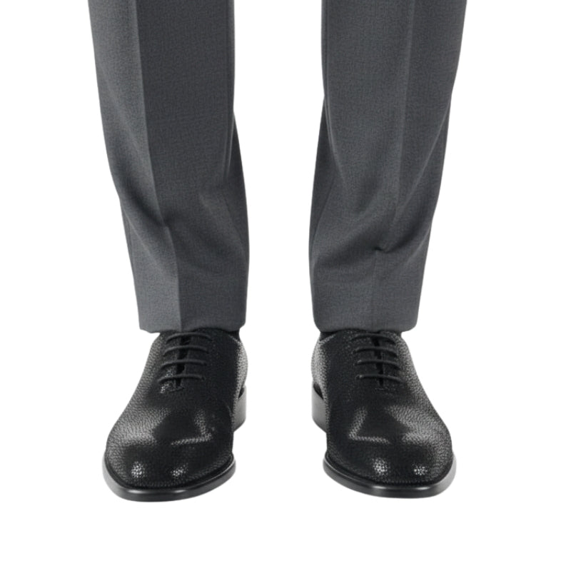 Italian Textured Luxe Lace Up Oxford Shoes
