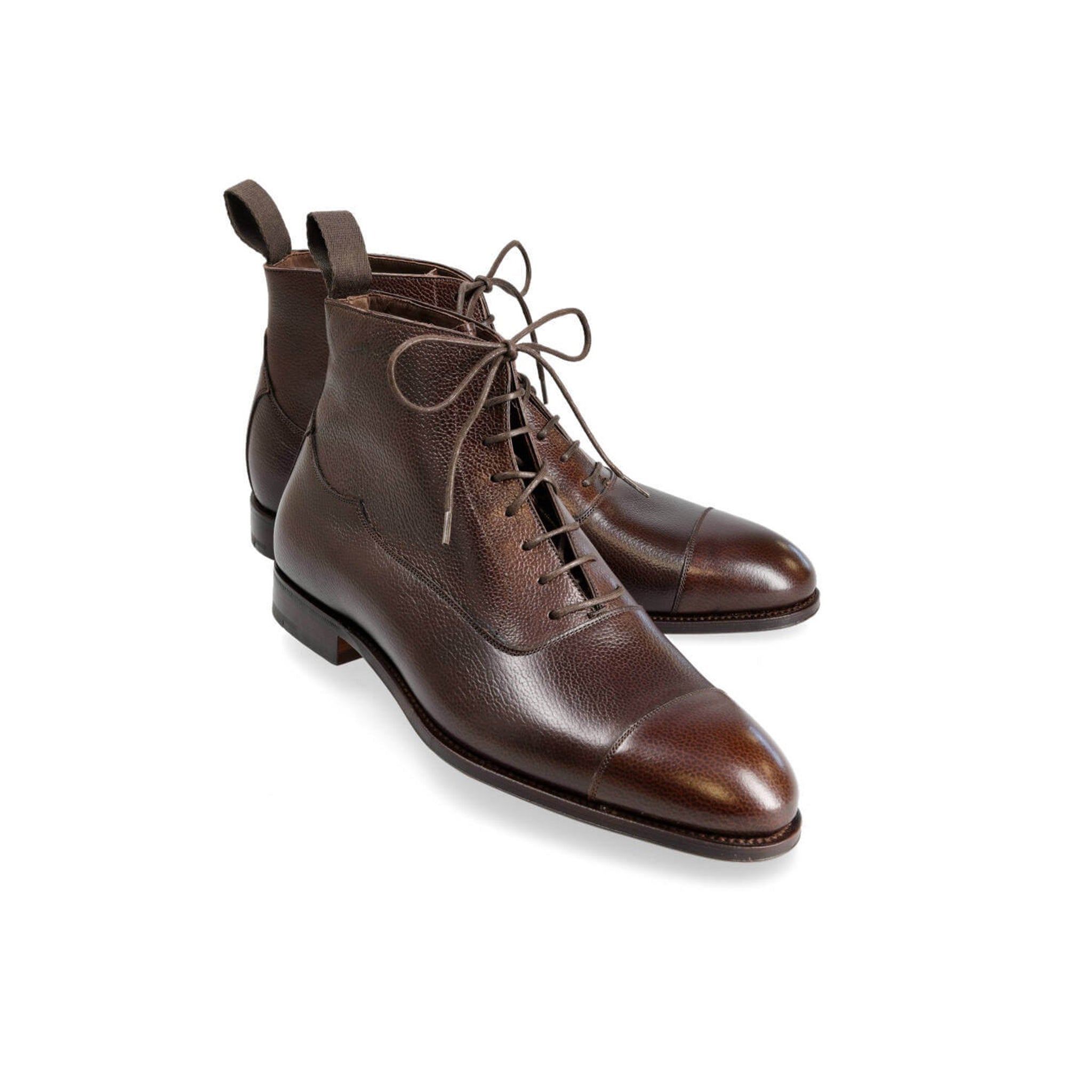 Coffee Captoe Lace up High Ankle Boots