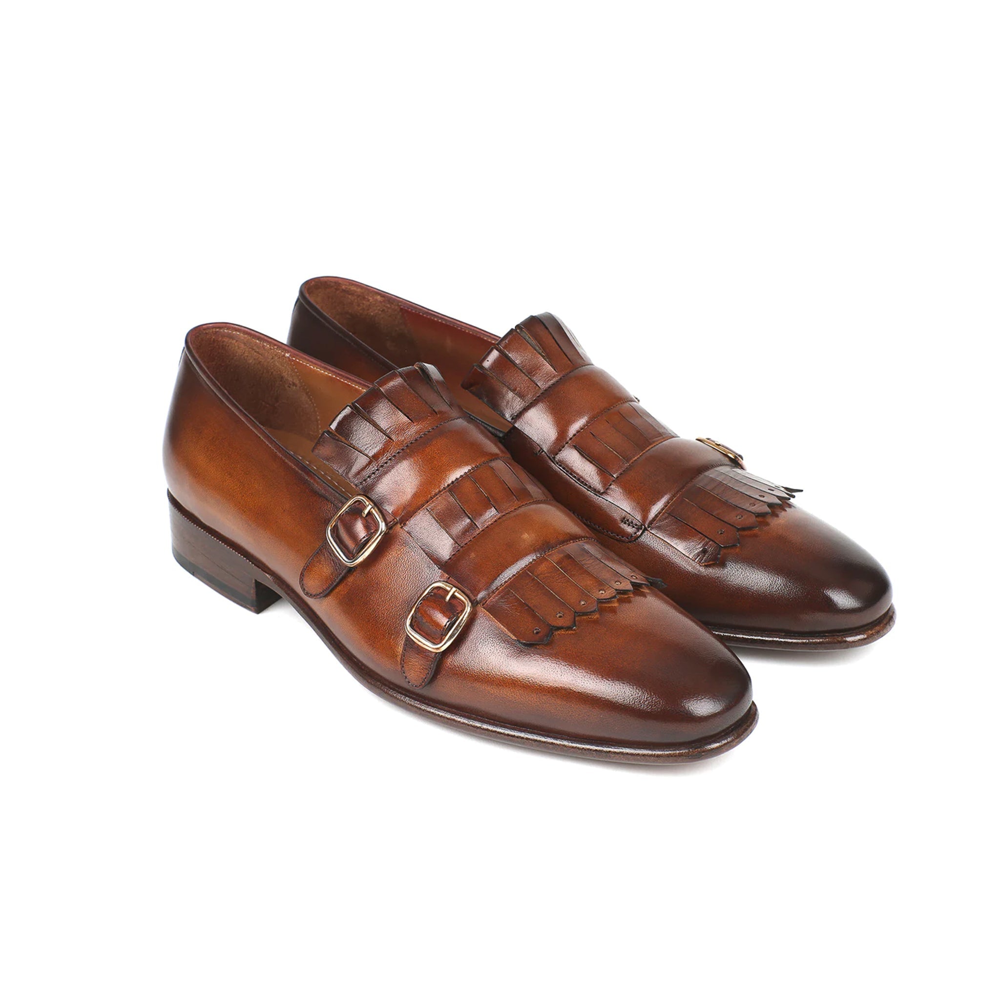 Chestnut Double Monk Strap Men s Shoes