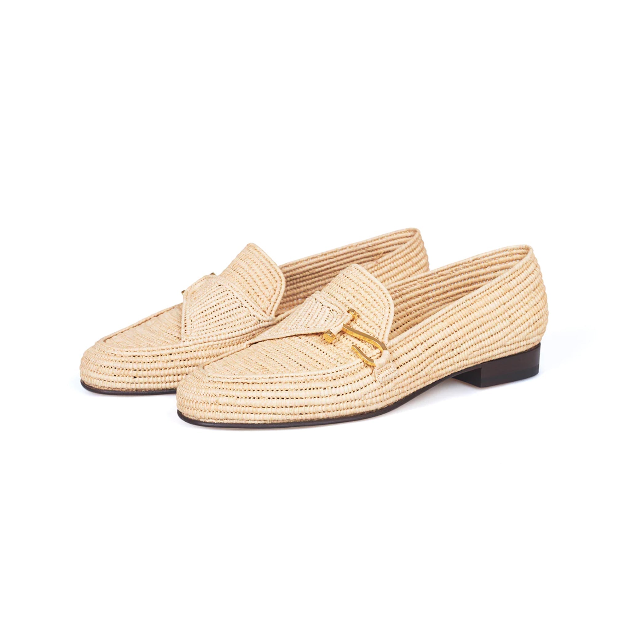 Raffia Men Handmade Shoes Loafers