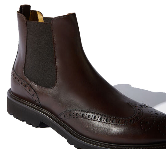 Wingtip High Ankle Boots