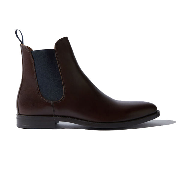 Classic Chelsea Round Toe Dark Brown Leather Boots 642