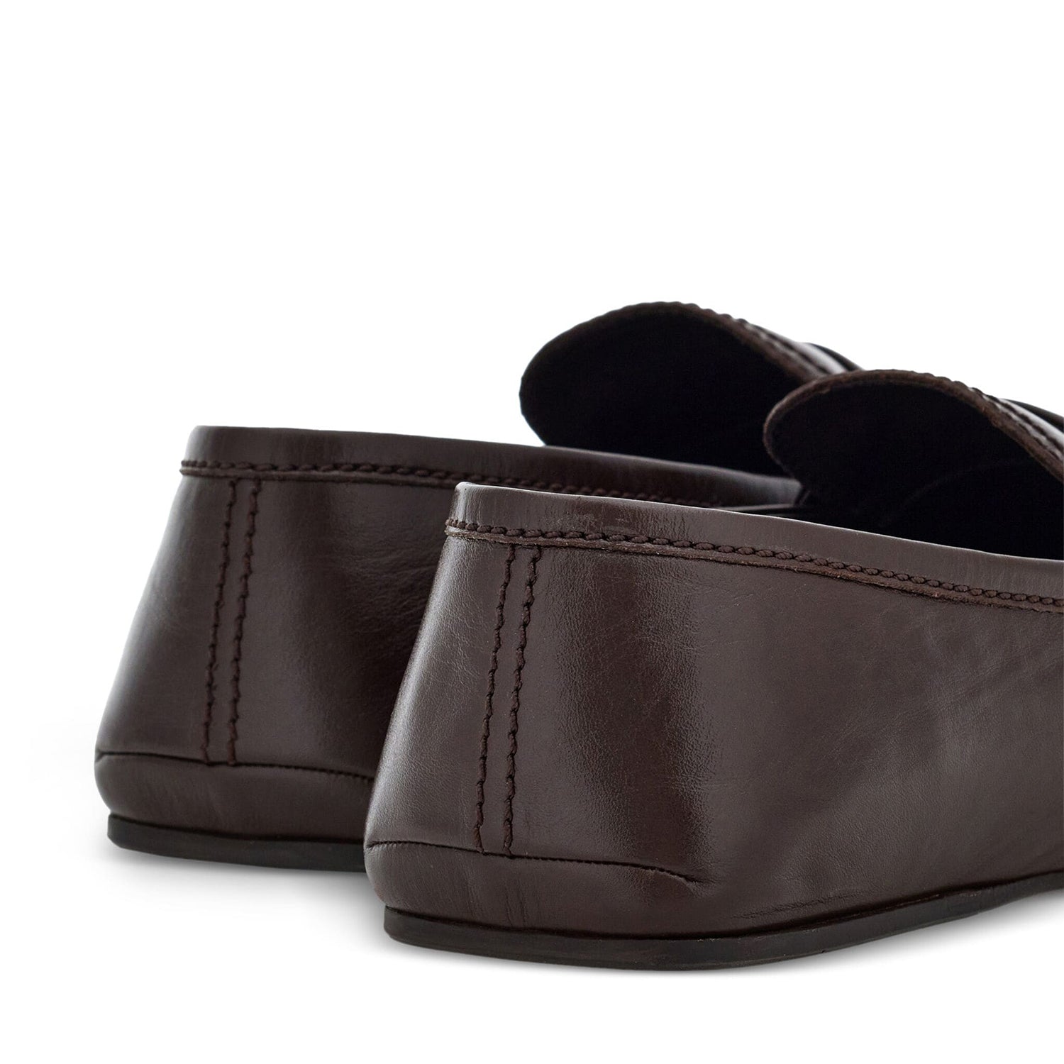 Plaque Leather Loafers