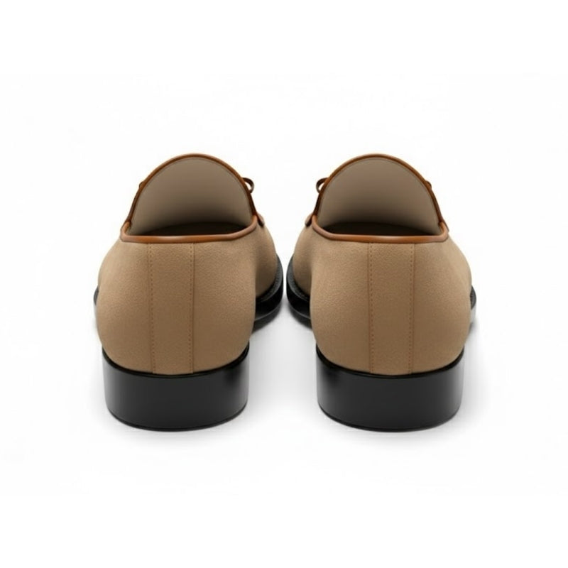 Croc Panel Suede Italian Loafers