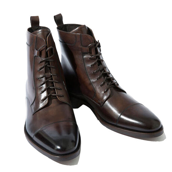 Derby Classy Leather High Ankle Boots