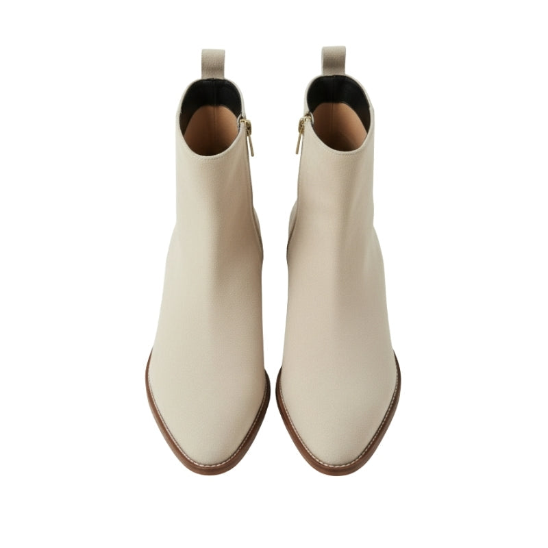 Luxury Celeste Ivory Ankle Boots