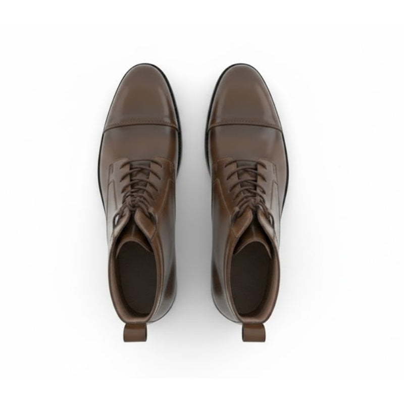 Cavalier Mocha Lace Up Dress Boots