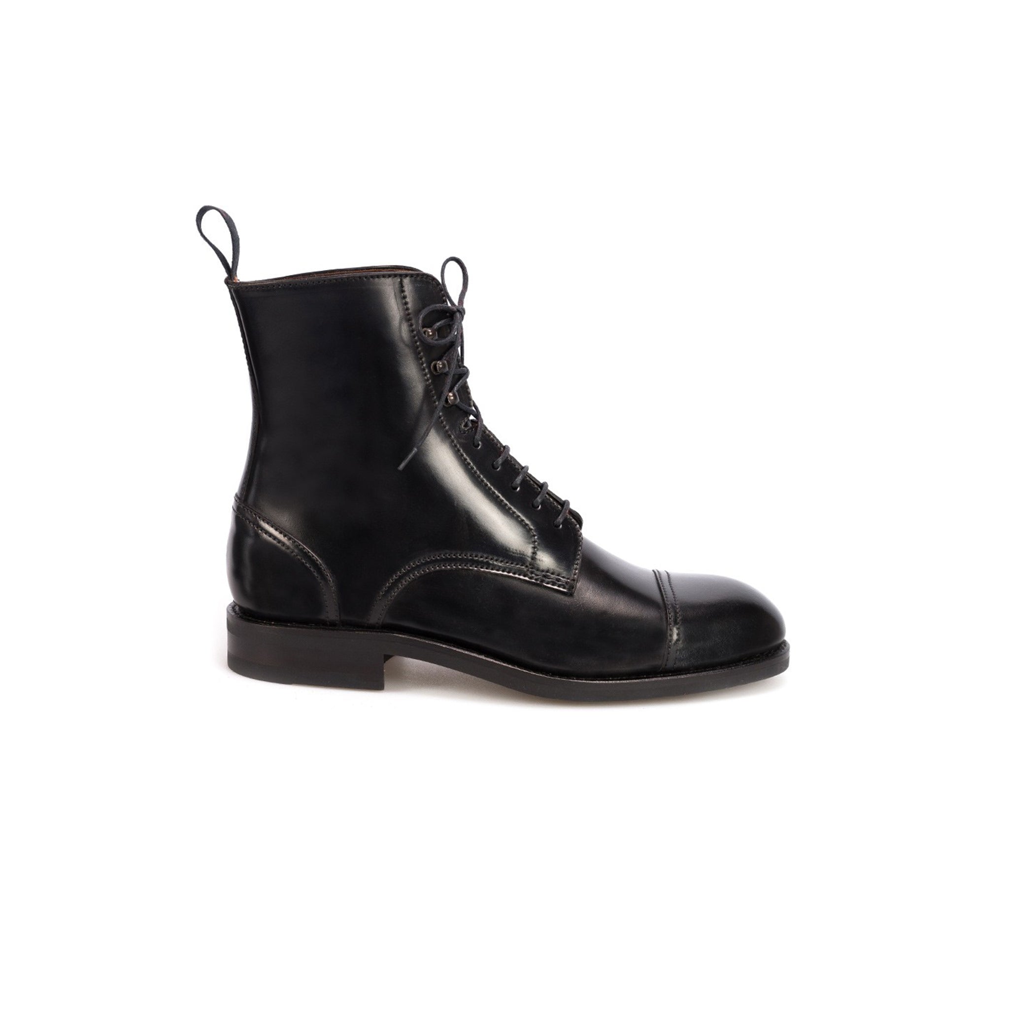Midnight Shine Lace up High Ankle Boots