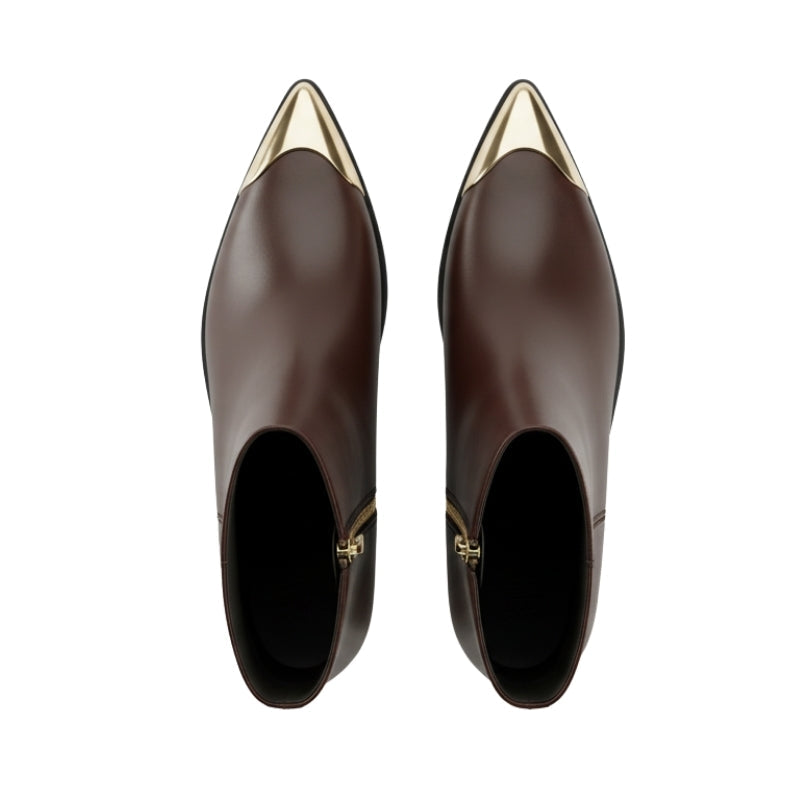 Monarch Gold Metal Toe Zipper Boots