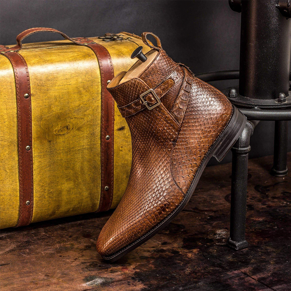 Jodhpur Python Boots