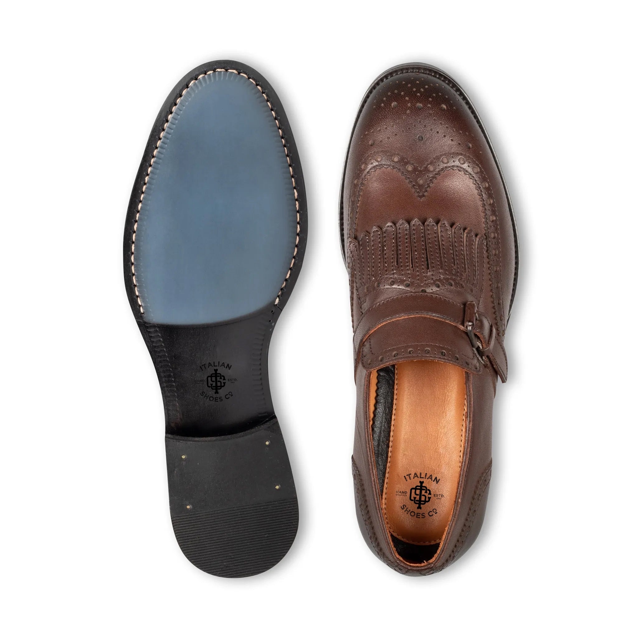 Chestnut Single Monk Strap Men s Shoes