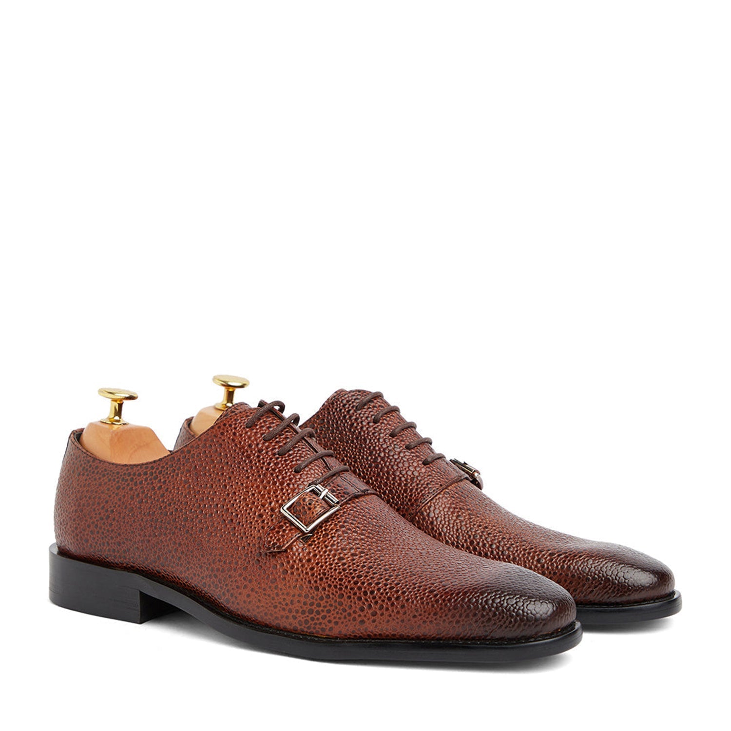 Stingray Leather Oxford Brown Shoes