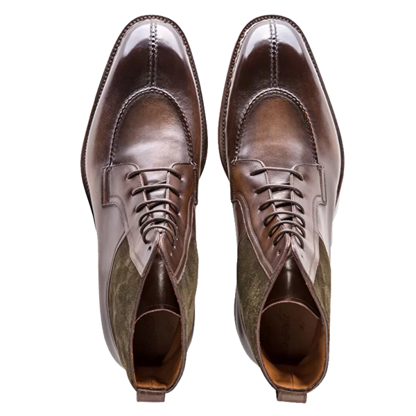 Derby High Ankle Suede Leather Boots