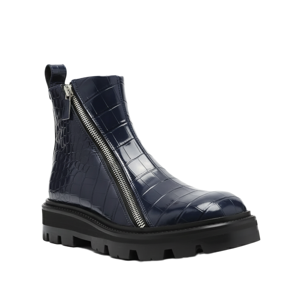 Selim Mock Croc Ankle Boots