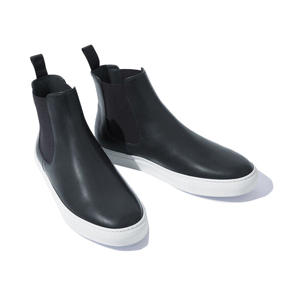 Classic Chelsea Round Toe Leather Ankle Boots