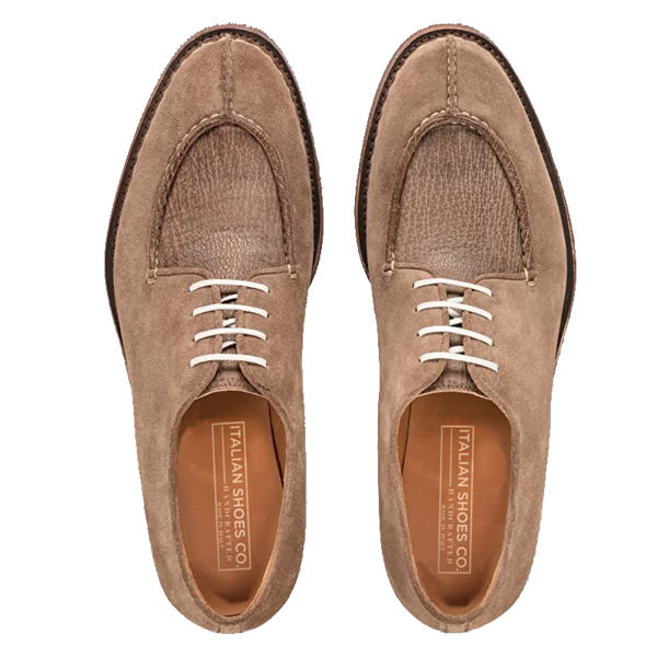 Blucher Suede Leather Derby Shoes