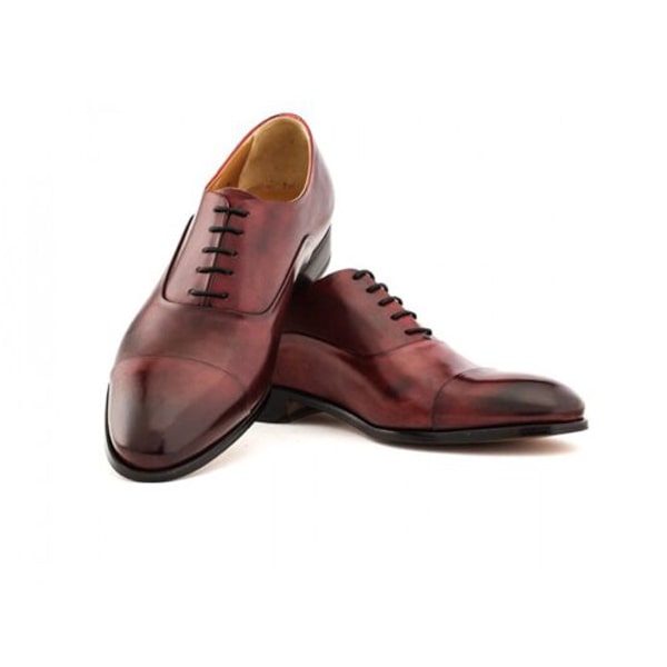 Captoe Leather Lace Up Oxford Shoes