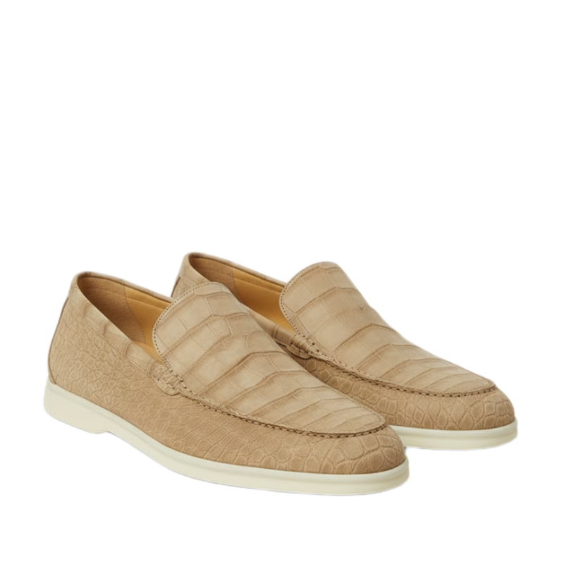 Alligator Leather Classic Slip on Loafers