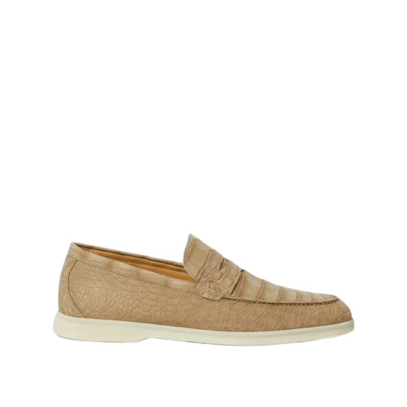 Alligator Leather Classic Slip on Loafers