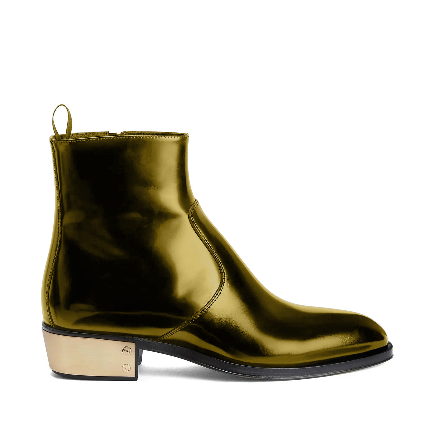 Ludhovic Olive Leather Ankle Boots