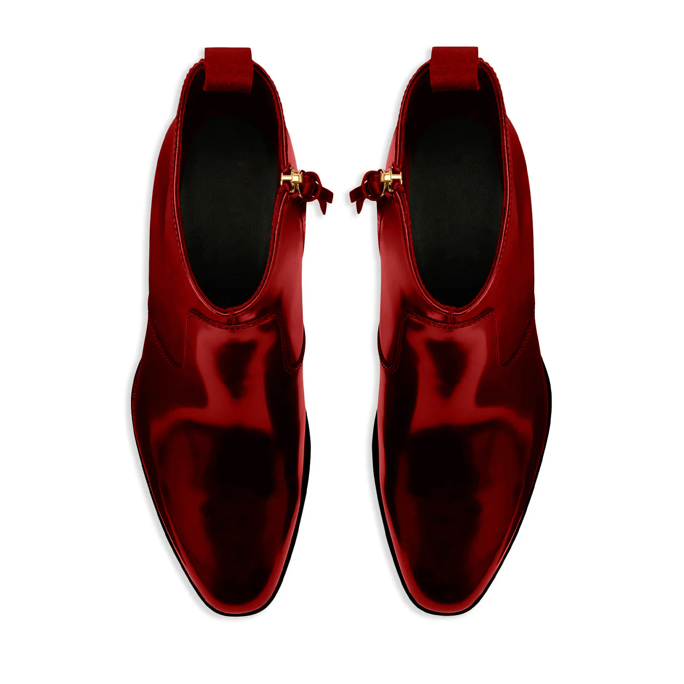 Ludhovic red Leather Ankle Boots