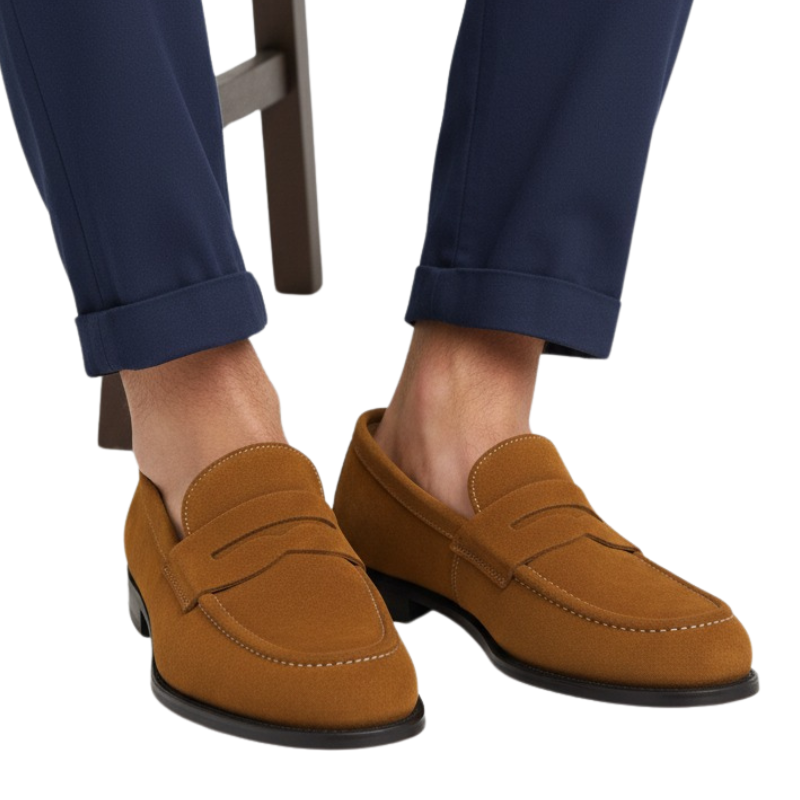 Auremo Luxury Suede Penny Loafer Essence