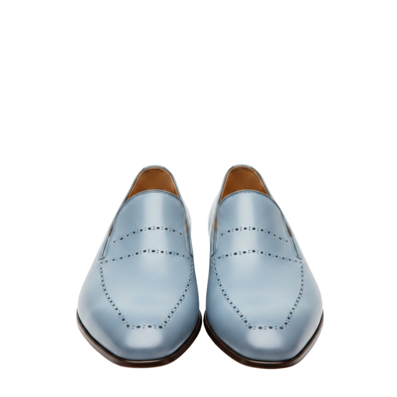 Azure Grace Leather Santorini Mist Loafer