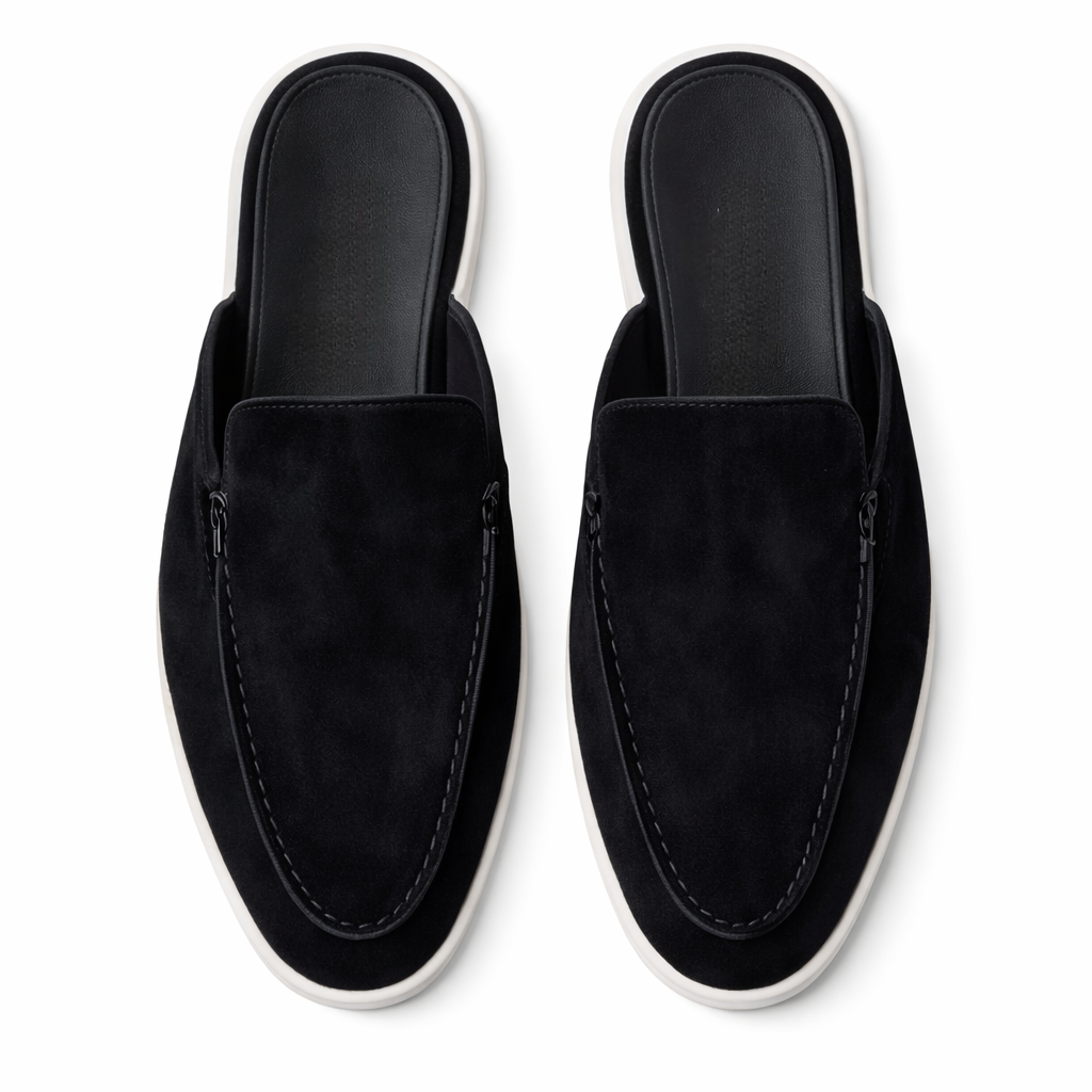 Azure Drift Suede Relaxed Fit Mule