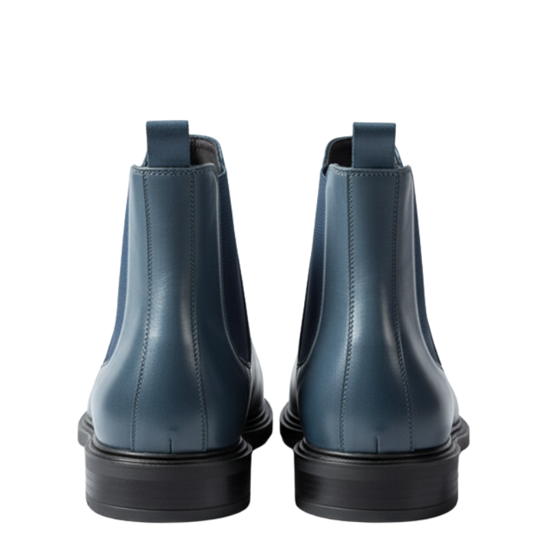 Mens Polished Leather Chelsea Boots