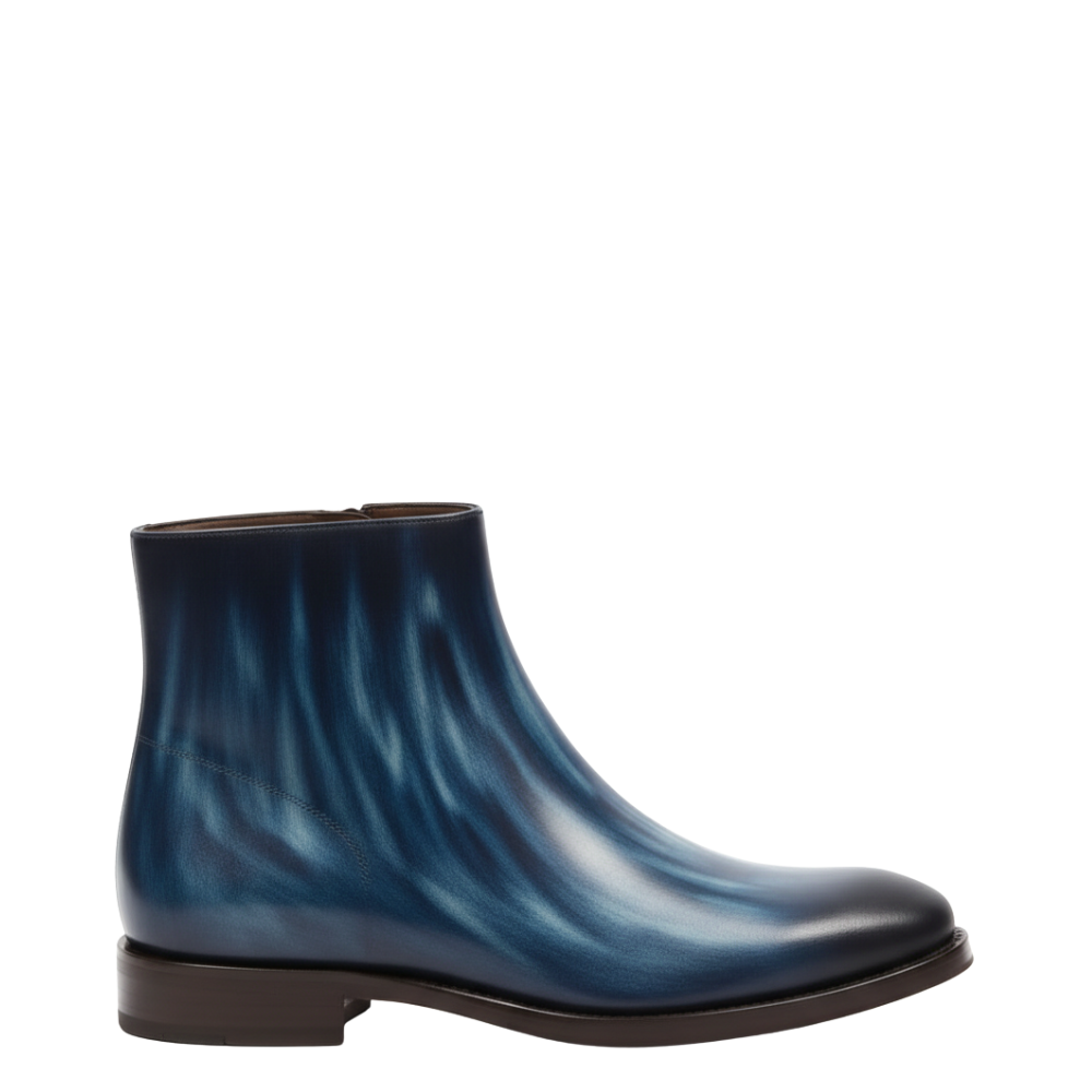Italian Luxury Gradient Leather Chelsea Boots