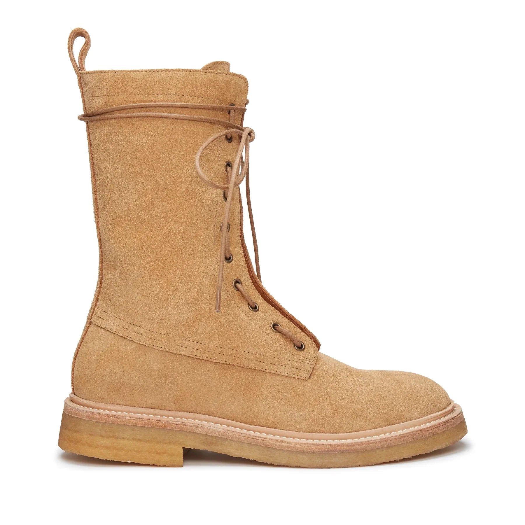 Lorenzo Combat Boot Lion Suede Leather