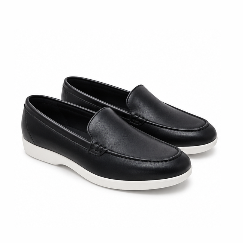 Bravino Onyx Leather Casual Loafers