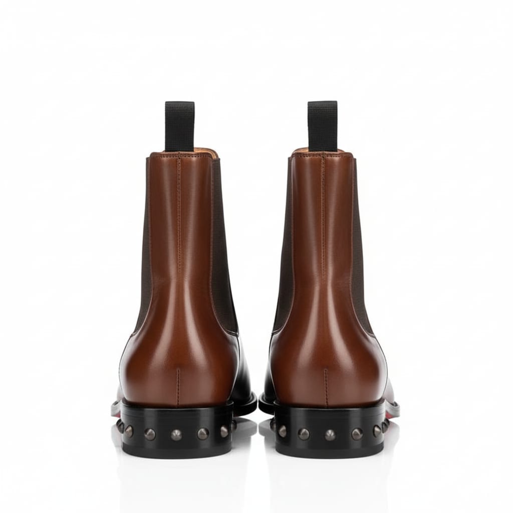 Coal Leather Chelsea Boots