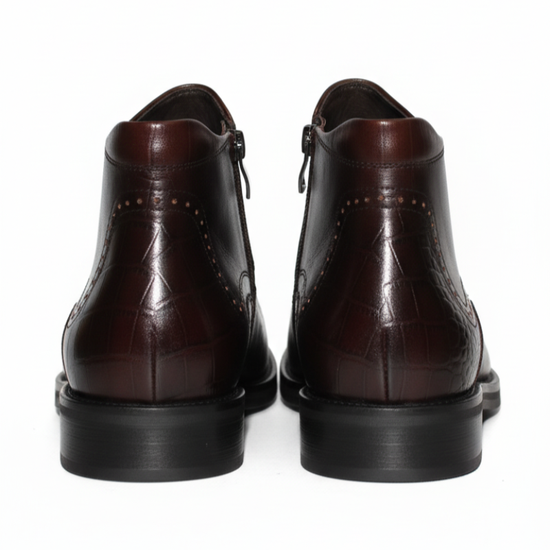 Rovento Croc Zipper Ankle Boots