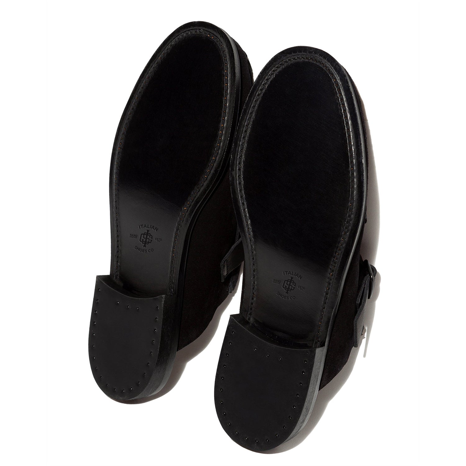 Men's Dark Buckle-strap Mule Loafer