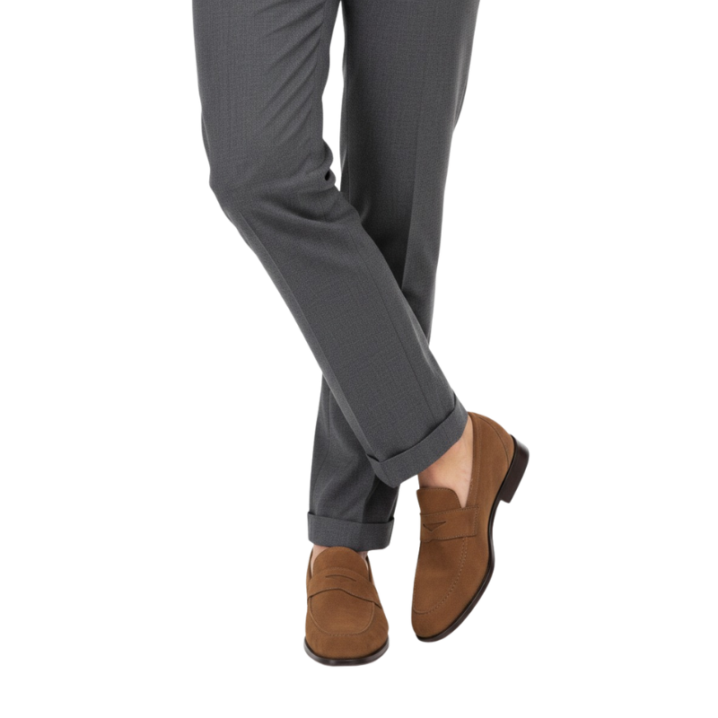 Elegant Luxury Inspired Suede Penny Loafers
