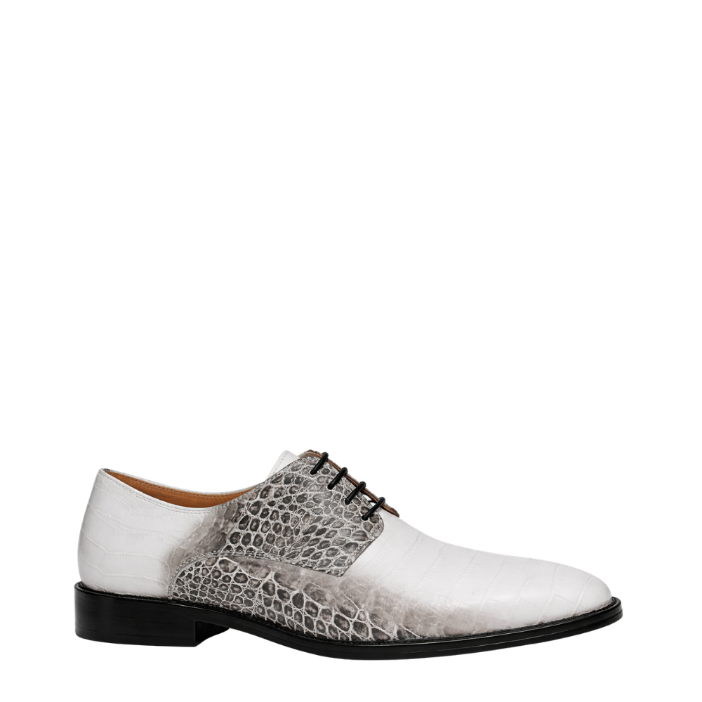 Croc Panel Lace-Up Oxfords