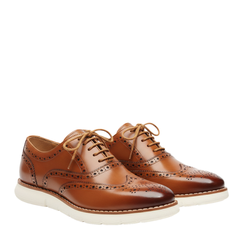 Classic Elegance Leather Wingtip Oxford Shoes