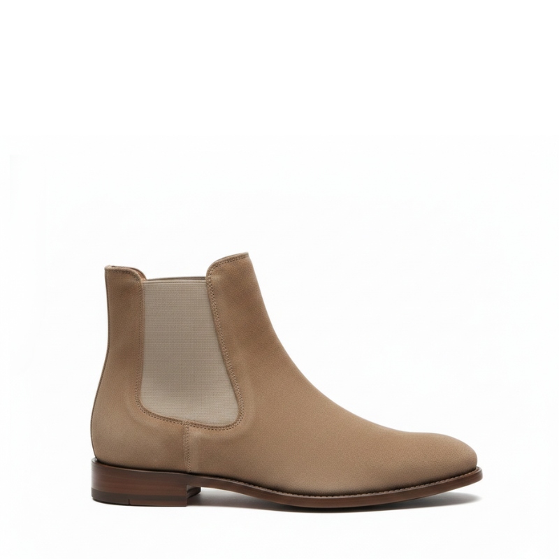 Classic Suede Chelsea Boots With Italian Elegance