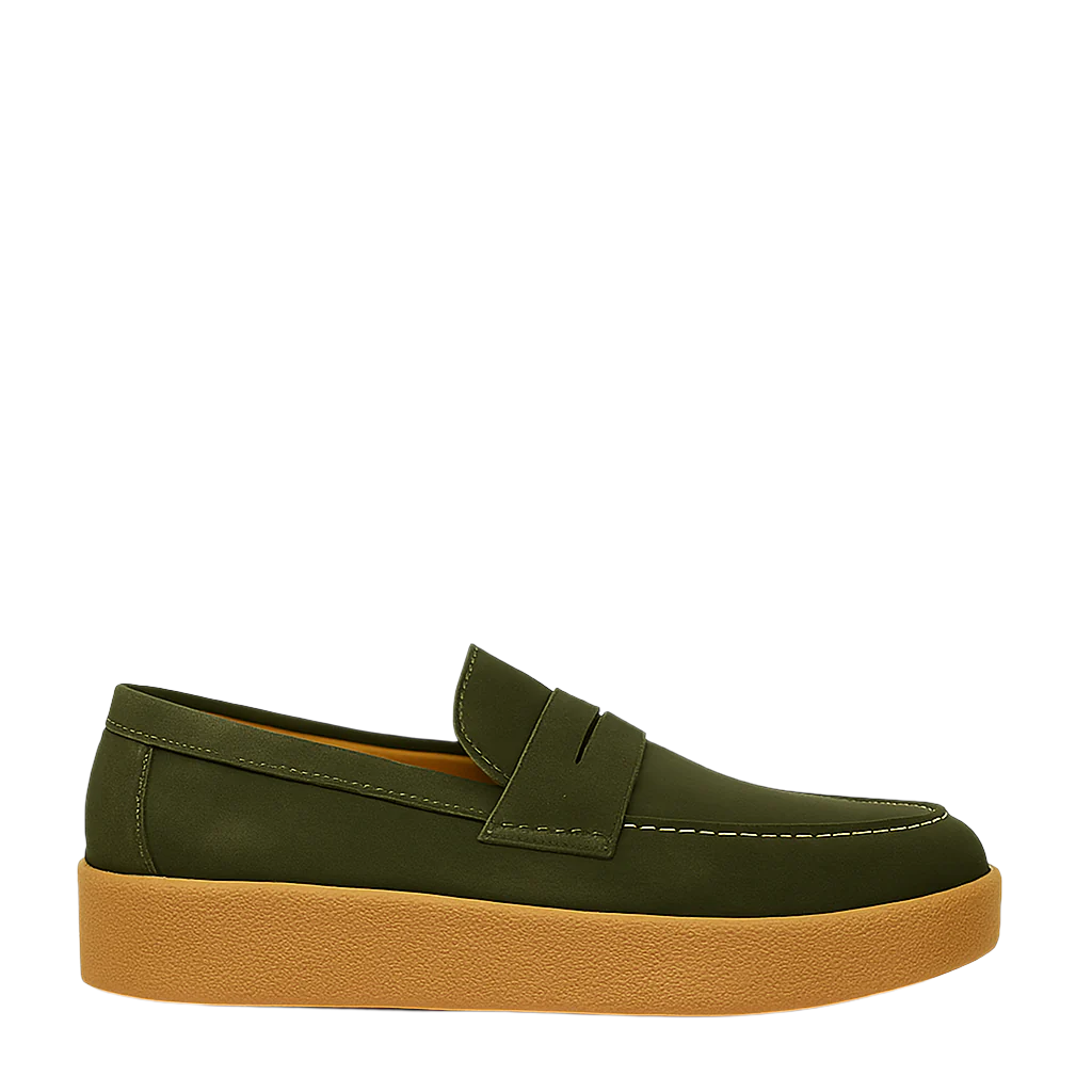 Men Suede Round Toe Loafer