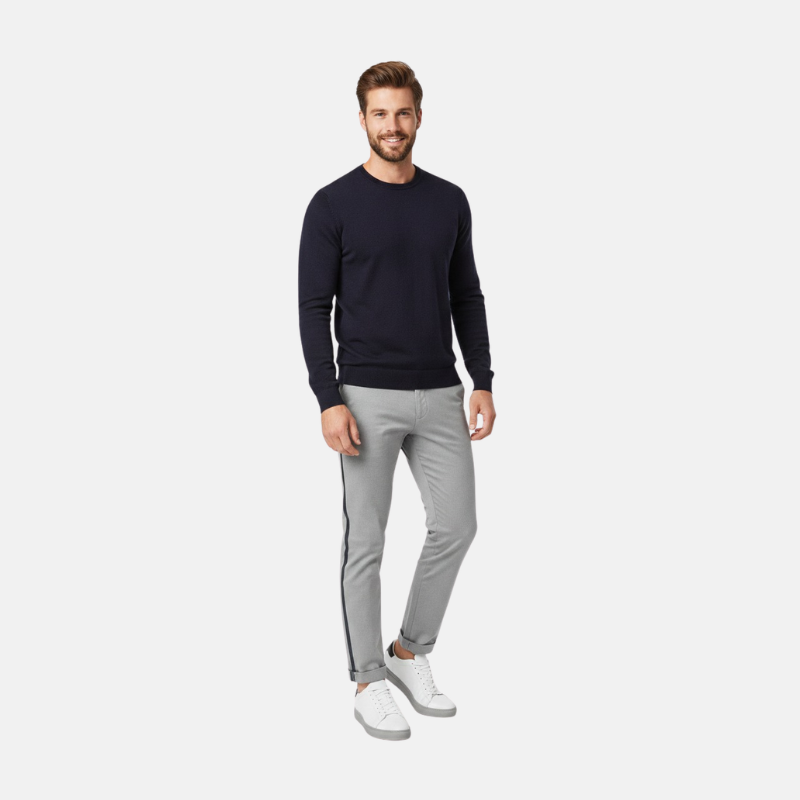 Crisp Luxe Sneaker With Elegant Contrast