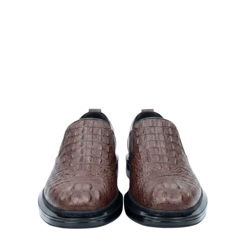 Croco Edition Monarch Leather Loafers