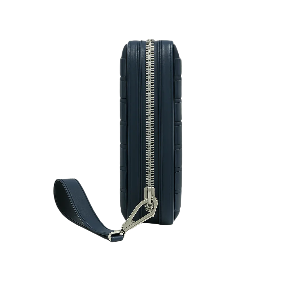 Croco Textured Around Zip Wallet