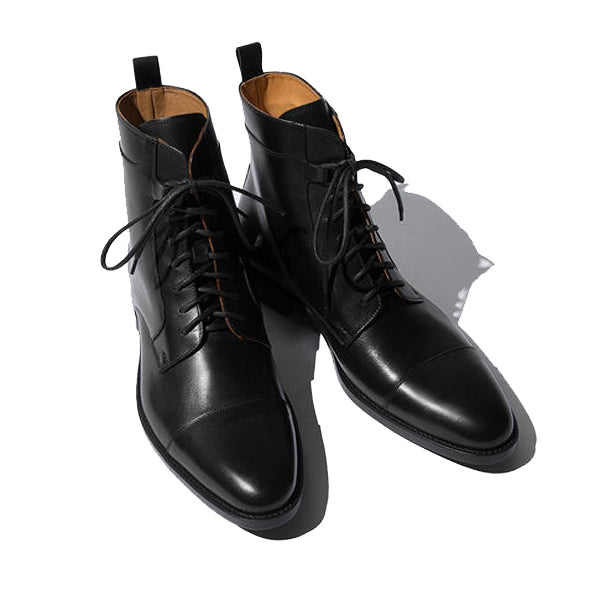 Derby Classy Leather High Ankle Boots