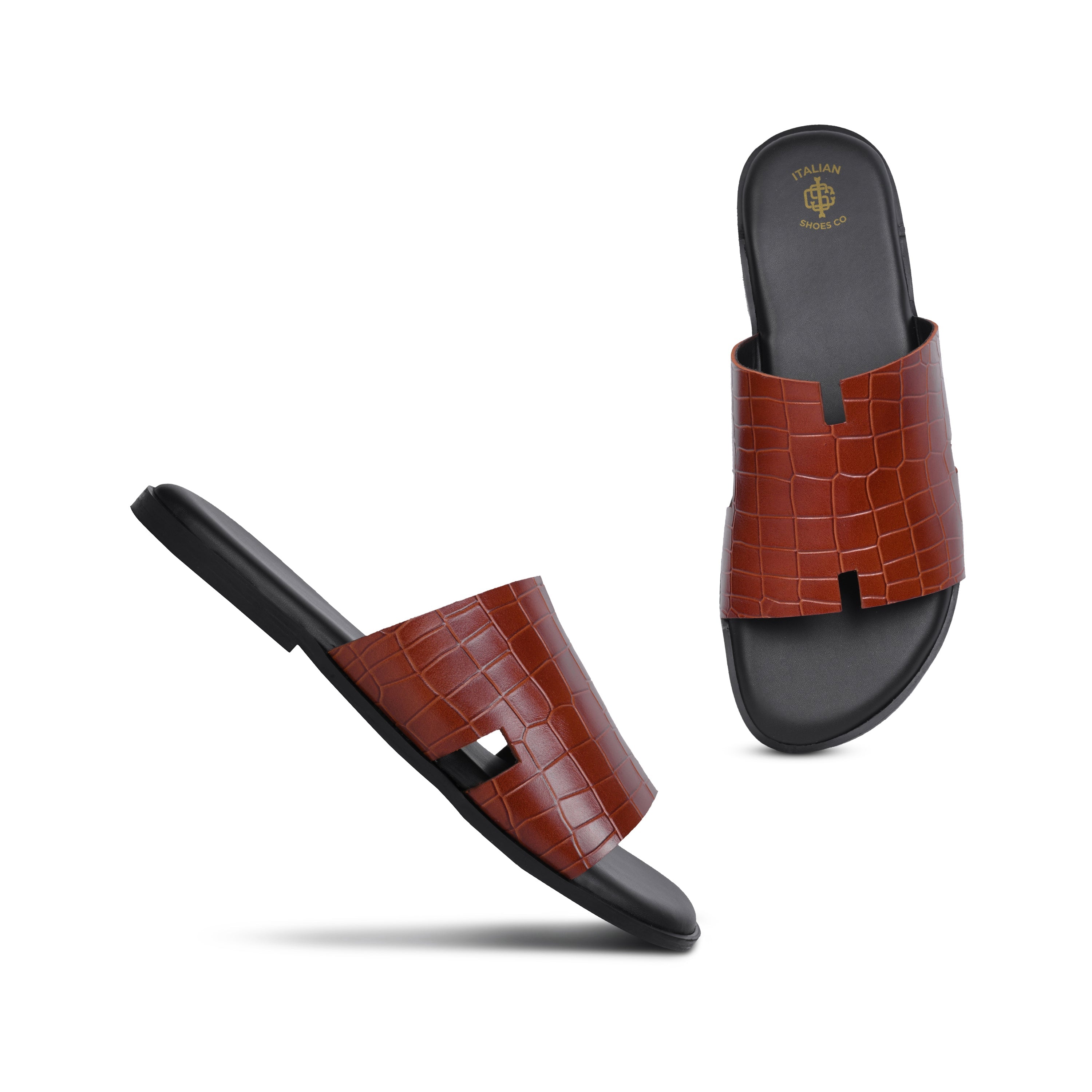Croco Leather Slip on