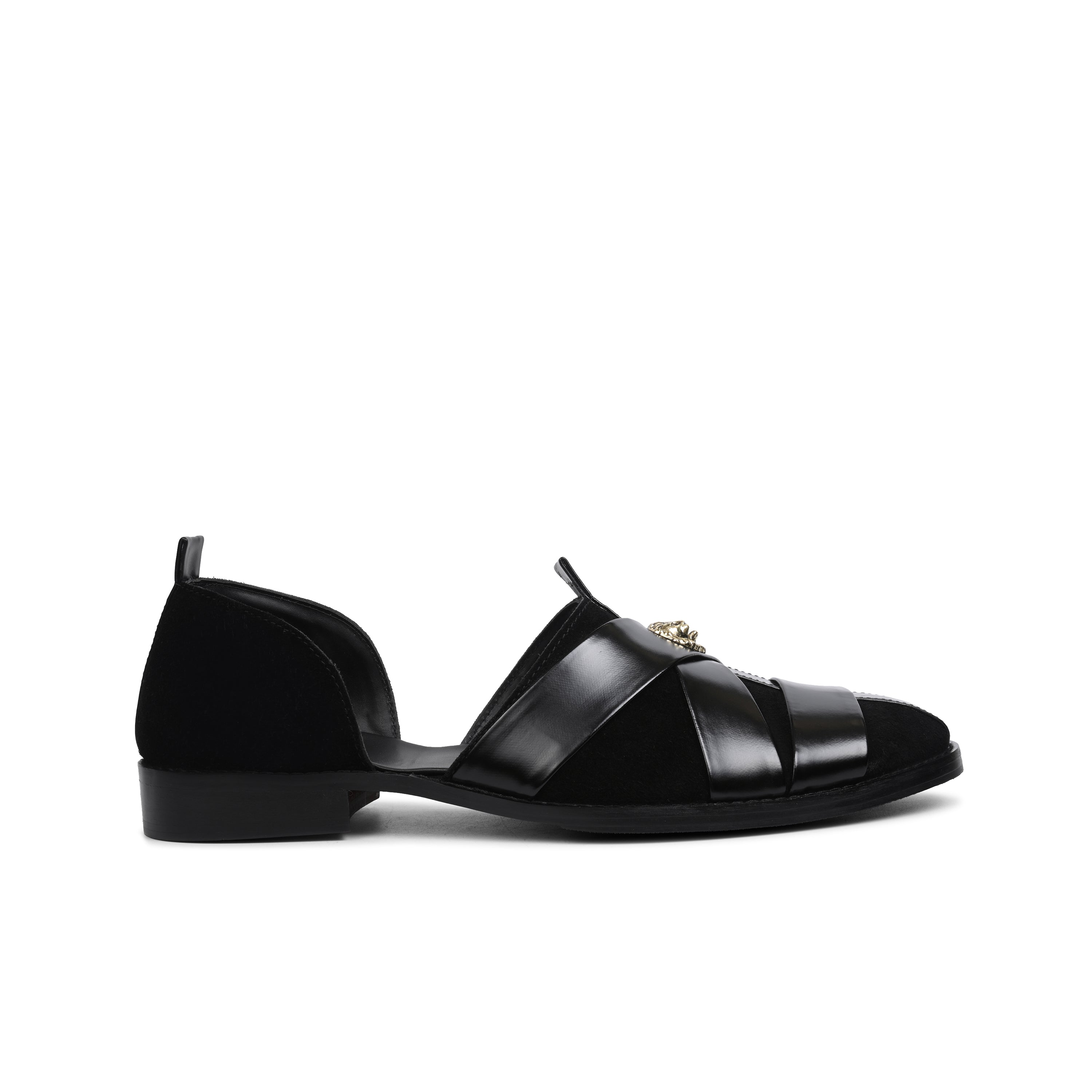 Suede X Leather Loafers